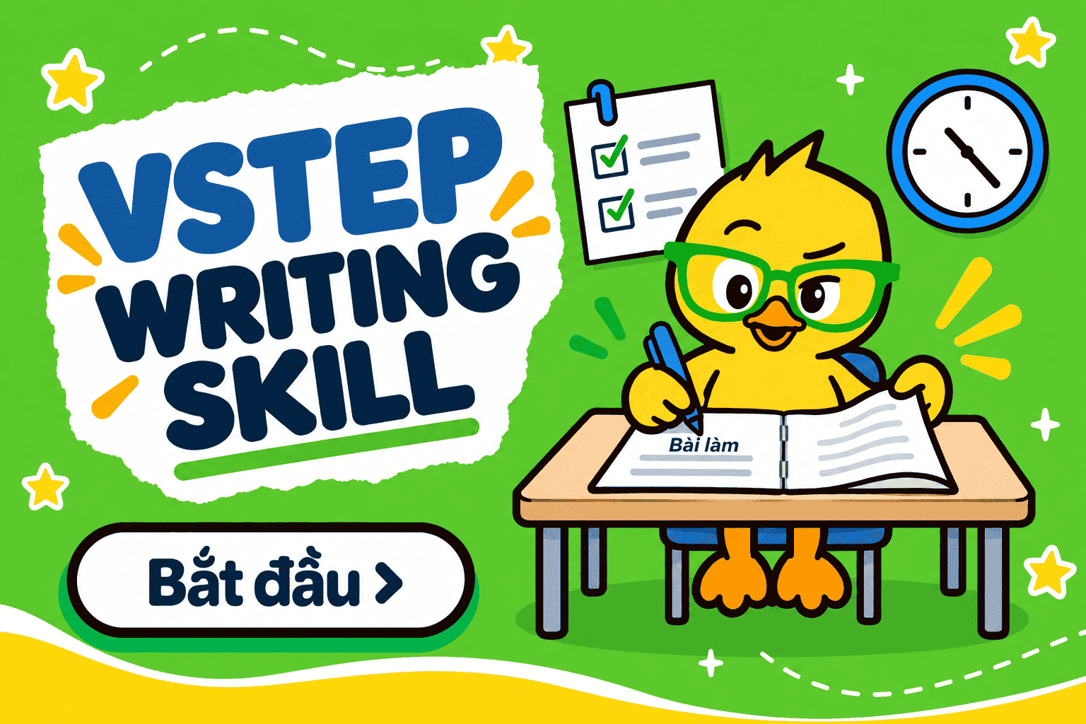 VSTEP Writing trên dukzi.com — AI chấm Viết thư và Viết luận